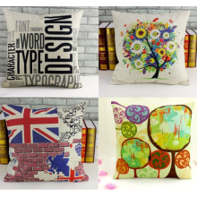 Linen-Like Digital Printed Cushion Cover